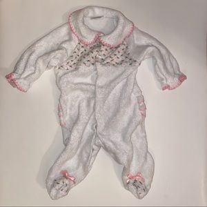 COPY - White button up onesie with footies